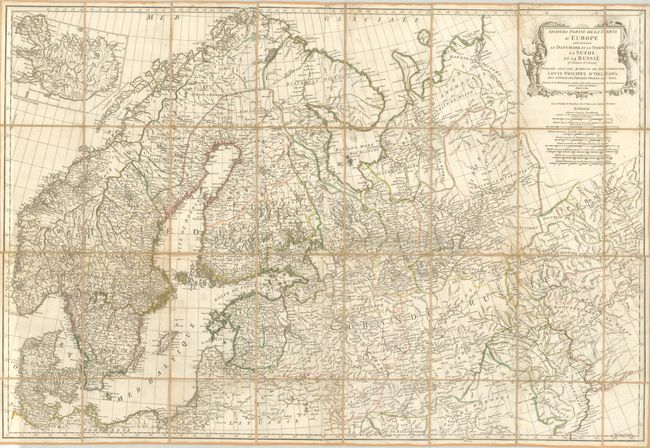 Seconde Partie de la Carte d'Europe Contenant le Danemark et la Norwega, la Suede, et la Russie