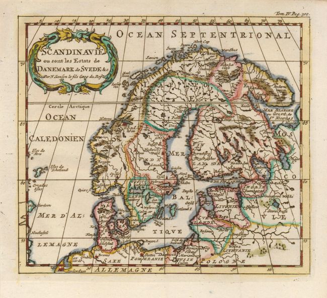 Scandinavie ou sont les Estats de Danemark de Svede &c [in set with]  Suede, Danemark, et Norwege