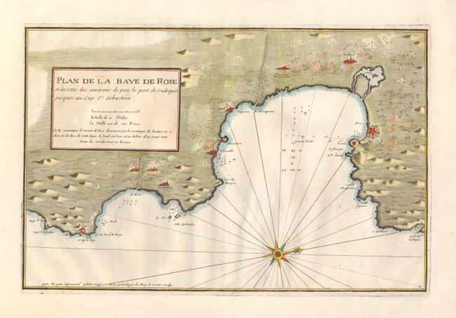 Plan de la Baye de Rose et des Cotes des Environs depuis le Port de Cadequie jusques au Cap St. Sebastien