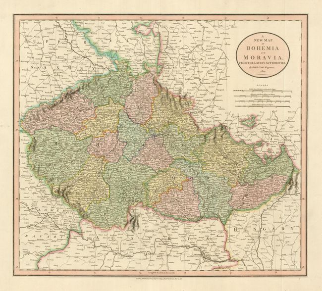 A New Map of Bohemia and Moravia, from the Latest Authorities