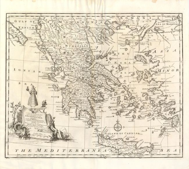 A New & Accurate Map of the Islands of the Archipelago, together with the Morea, and the Neighbouring Counties in Greece &c.