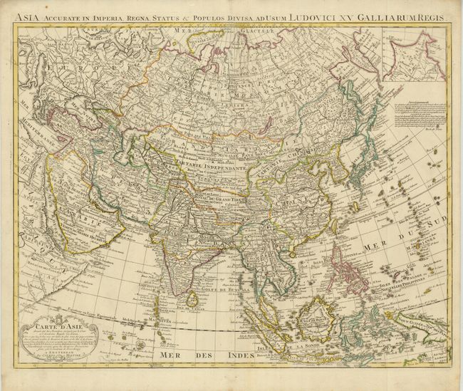 Carte d'Asie, dressee sur les Memoires Envoyez par le Czar