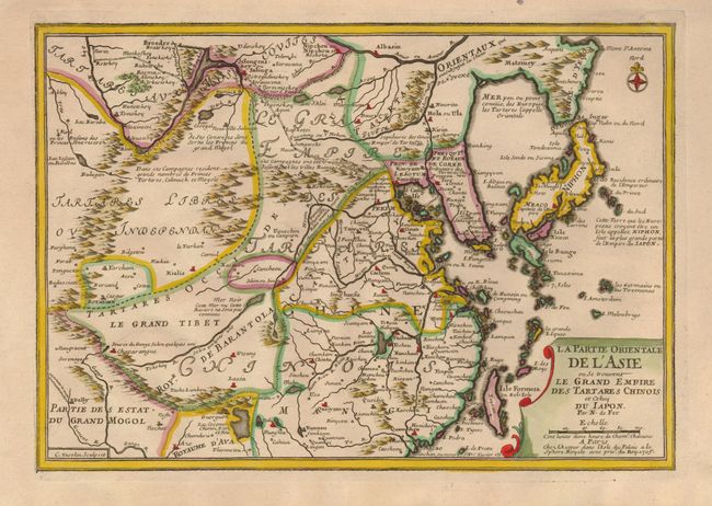 La Partie Orientale de l'Asie ou se Trouvent le Grand Empire des Tartares Chinois et Celuy du Iapon