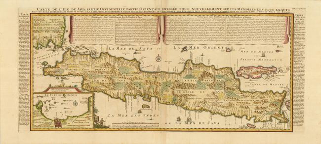 Carte de l'Ile de Java: Partie Occidentale, Partie Orientale. Dressee Tout Nouvellement sur les Memoires les Plus Exacts