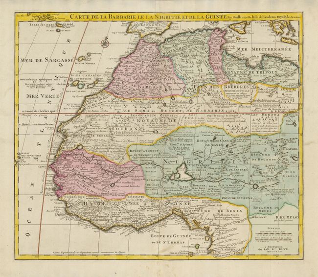 Carte de la Barbarie, le la Nigritie et de la Guinee