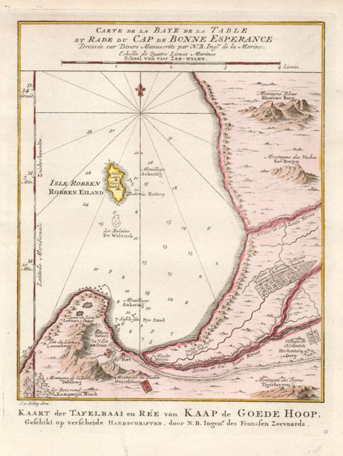 Carte de la Baye de la Table et Rade du Cap de Bonne Esperance