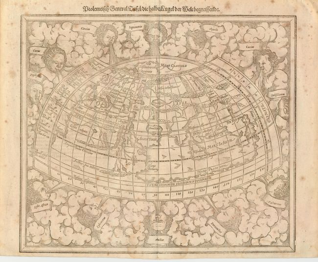 Ptolemeisch General Tafel die Halbe Kugel der Welt Begreiffende