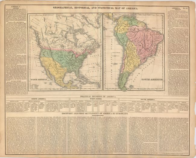 Geographical, Historical, and Statistical Map of America