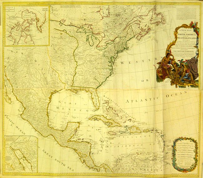 A New Map of North America, with the West India Islands, Divided According to the Preliminary Articles of Peace Signed at Versailles 20 Jan. 1783, wherein are Particularly Distinguished the United States and the Several Provinces, Governments 