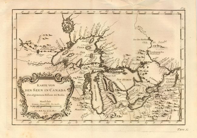 Karte von den Seen in Canada Zur allgemeinen Historie der Reisen