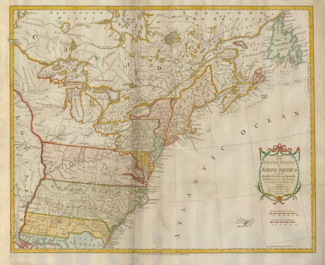 Map Of The United States In North America With The British By 131 158A