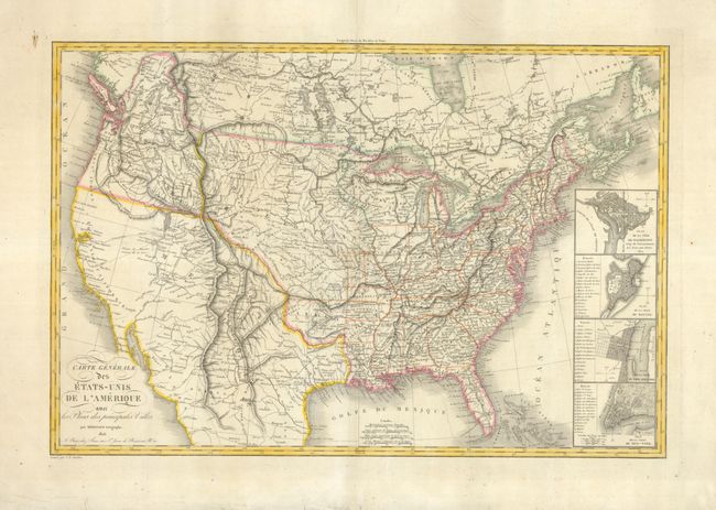 Carte General des Etats-Unis de l'Amerique avec les Plans des Principales Villes