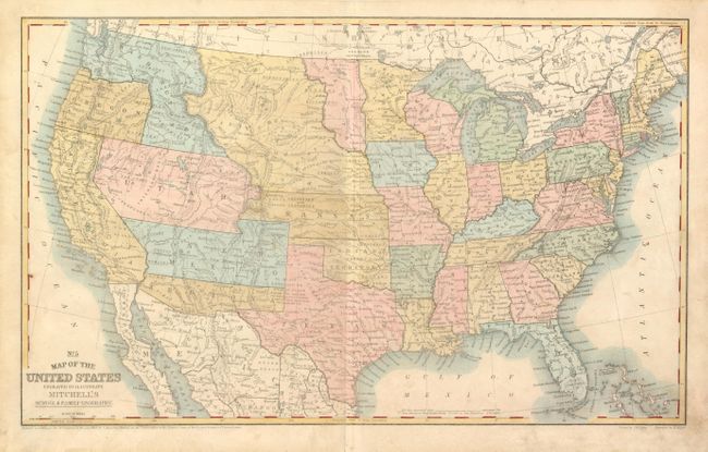 No. 5 Map of the United States Engraved to Illustrate Mitchell's School and Family Geography
