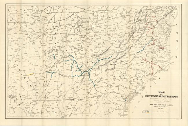 Map of United States Military Rail Roads, Showing the Rail Roads Operated During the War from 1862-1866 as Military Lines