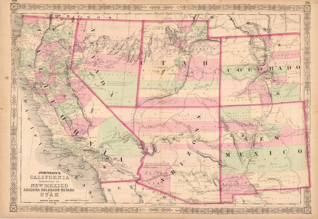 Johnson's California Territories of New Mexico Arizona Colorado Nevada and Utah