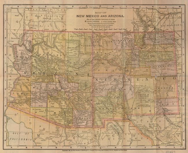 Map of Arizona and New Mexico