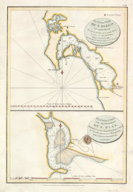 Plan of the Port of S. Diego in California1782 [on sheet with] Plan of the Port and Department of S. Blas 1777