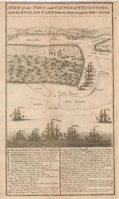 A View of the Town and Castle of St. Augustine, and the English Camp before it June 20, 1740