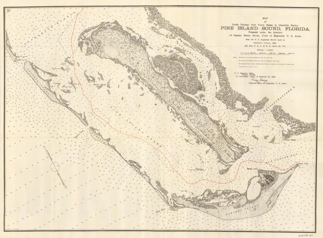 Map of Inside Passage from Punta Rassa to Charlotte Harbor, Pine Island Sound, Florida