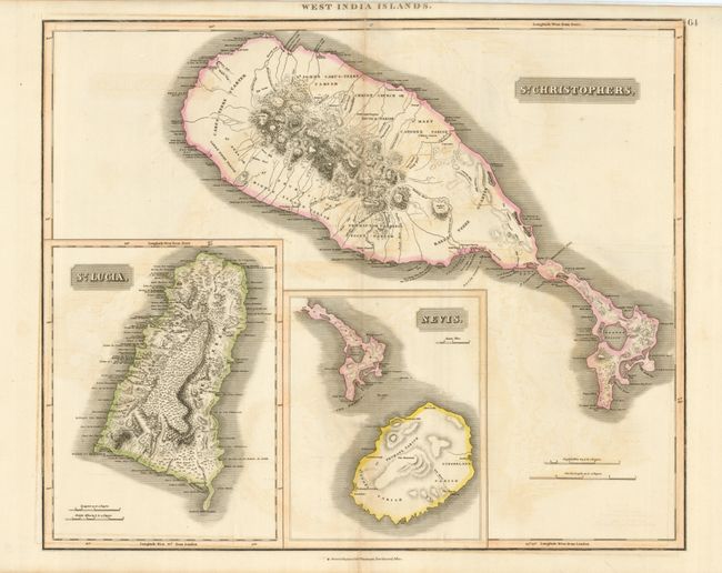 West India Islands - St. Christophers [on sheet with] St. Lucia / Nevis