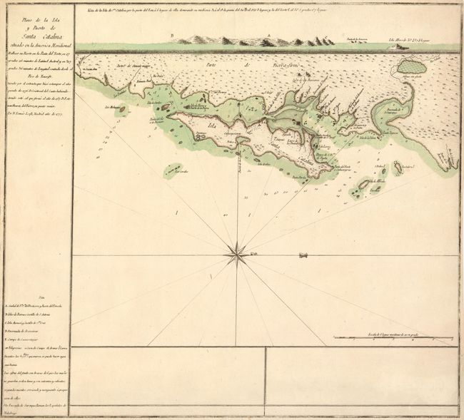 Plano de la Isla y Puerto de Santa Catalina situado en la America Meridional
