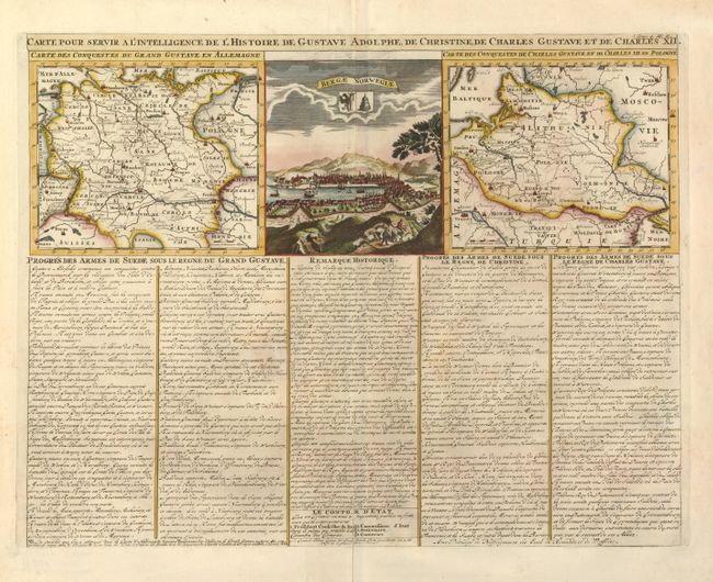 Carte pour servir a l'Intelligence de l'Histoire de Gustave Adolphe, de Christine, de Charles Gustave et de Charles XII