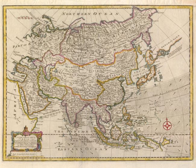 A New & Exact Map of Asia Compiled from Surveys & authentick Journals assisted by the most approved modern Maps & Charts