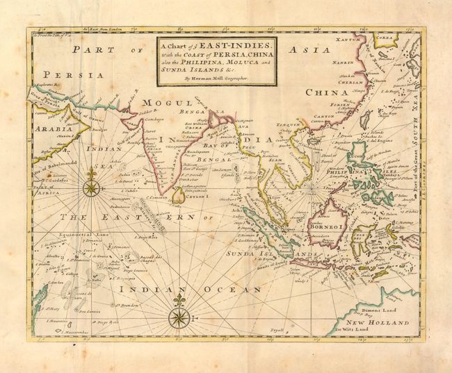 A Chart of ye East-Indies, with the Coast of Persia, China also the Philipina, Moluca and Sunda Islands &c.