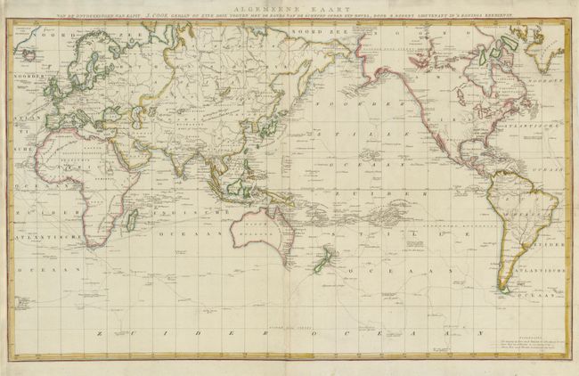 Algemeene Kaart van de Ontdekkingen van Kapit. J. Cook