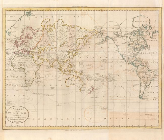 A Chart of the World, According to Mercators Projection Shewing the latest Discoveries of Capt. Cook