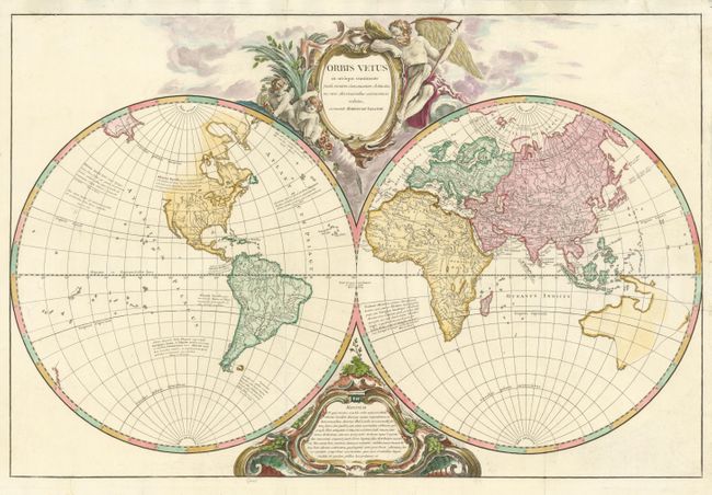 Orbis Vetus in utraque Continente juxta Mentem Sansonianam Distinctus, nec non Observationibus Astronomicis Redactus