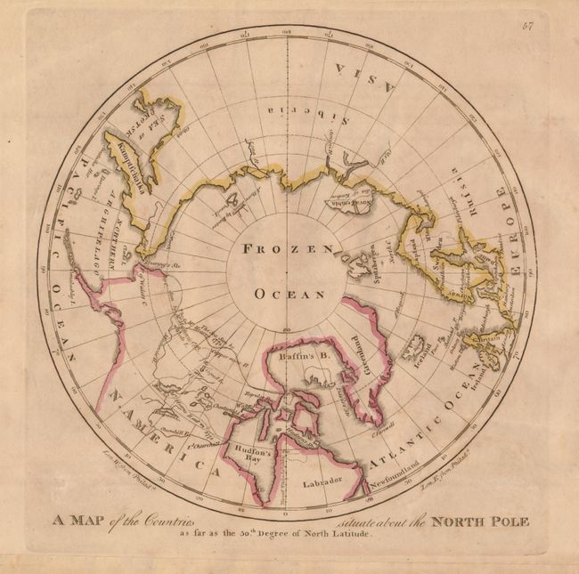 A Map of the Countries Situate about the North Pole, as far as the 50th Degree of North Latitude