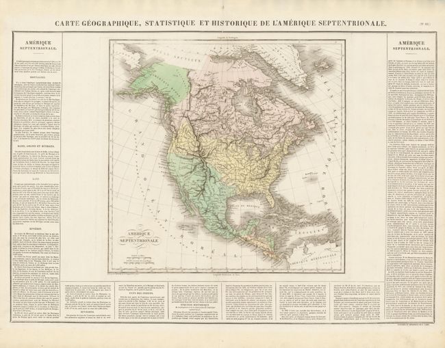 Carte Geographique, Statistique et Historique de l'Amerique Septentrionale