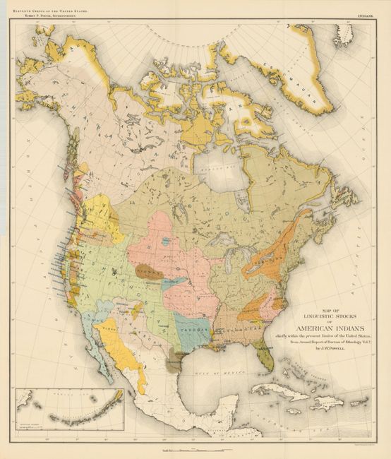 Map of Linguistic Stocks of American Indians chiefly within the Present Limits of the United States [and]  Map Showing Indian Reservations within the Limits of the United States Compiled under the Direction of the Hon. T.J. Morgan
