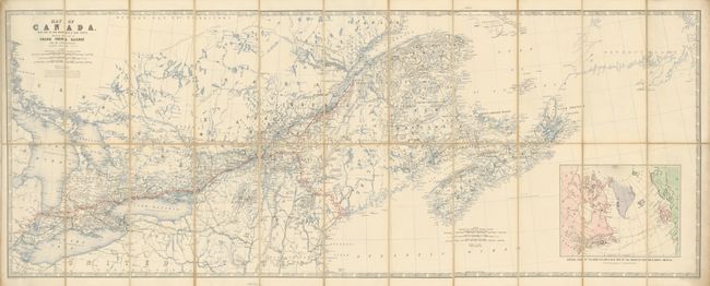 Map of Canada with Part of New Brunswick & Nova Scotia. Shewing the Line of Grand Trunk Railway and its Connections
