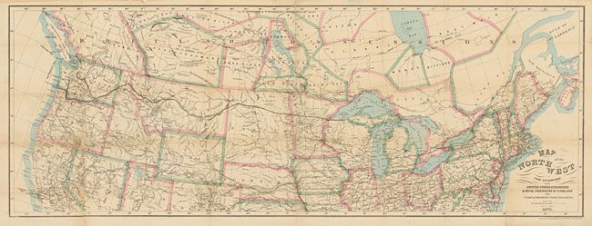 Map of the North West from Explorations by the United States Engineers & Royal Engineers of England and Union & Northern Pacific R.R. Surveys