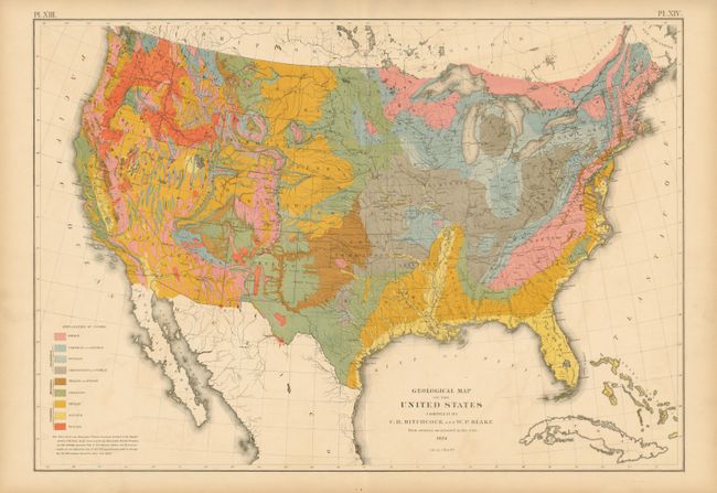 Geological Map of the United States compiled for the 9th Census by C.H. Hitchcock and W.P. Blake