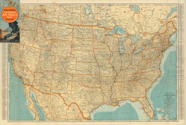 Rand McNally Standard  Air Trails Map United States