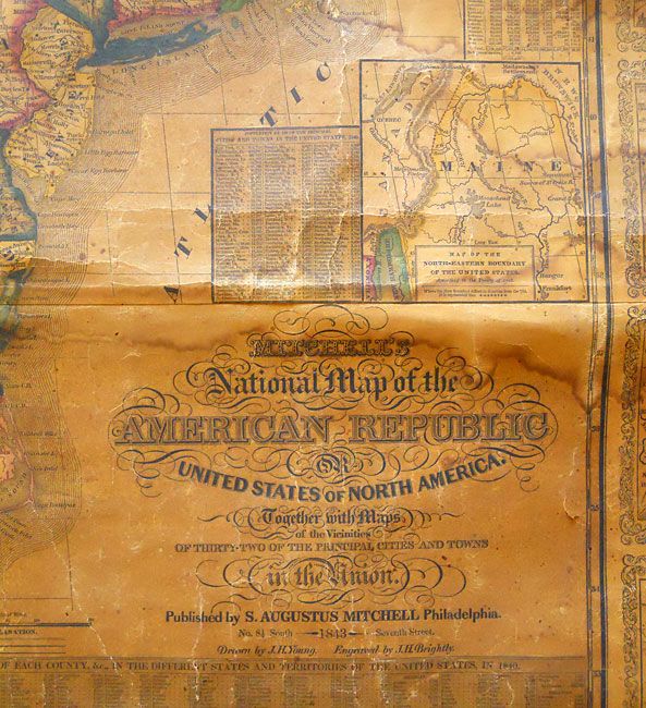 Mitchell's National Map of the American Republic or United States of North America, Together with Maps of the Vicinities of Thirty-Two of the Principal Cities and Towns in the Union