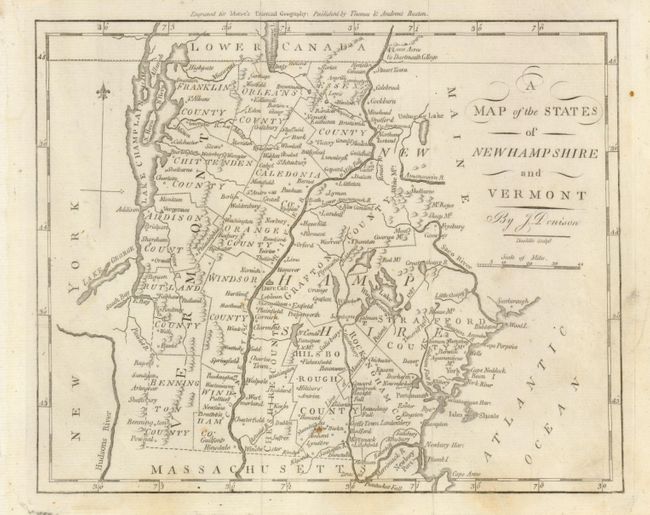 A Map of the States of New Hampshire and Vermont