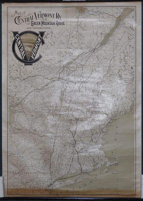 Map of Central Vermont Ry. Green Mountain Route and Connections