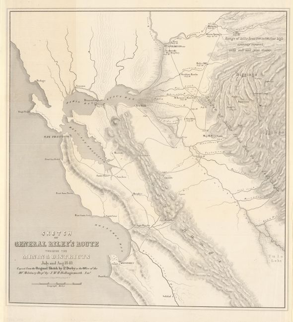 Sketch of General Riley's Route Through the Mining Districts July and Aug. 1849