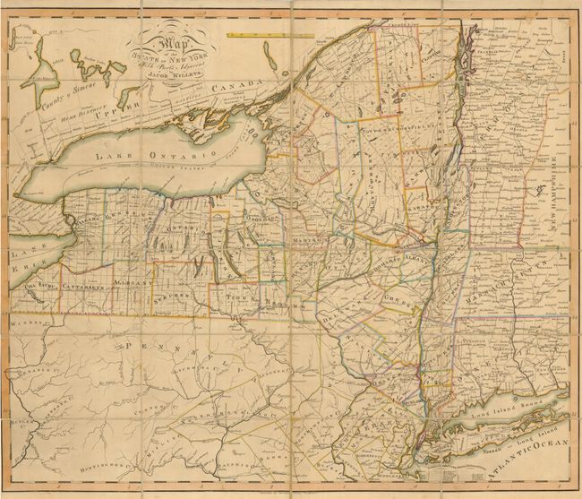 Map of the State of New York with Parts Adjacent