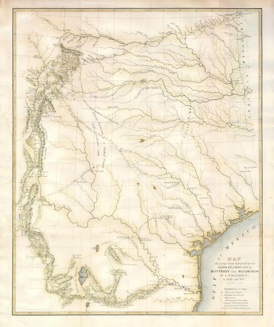 Map of a Tour from Independence to Santa Fe, Chihuahua, Monterey and Matamoros