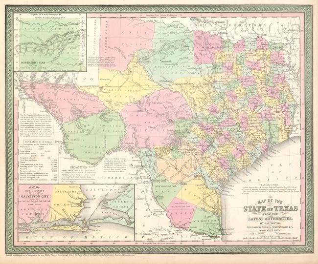 Map of the State of Texas from the Latest Authorities by J.H. Young