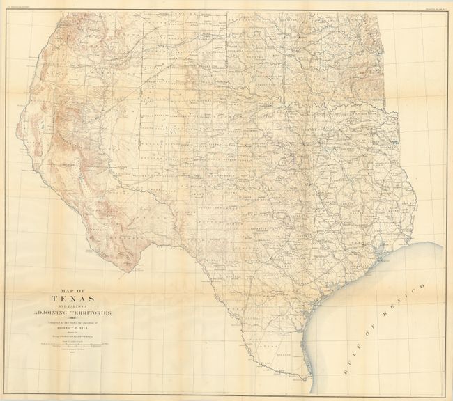 Map of Texas and Parts of Adjoining Territories