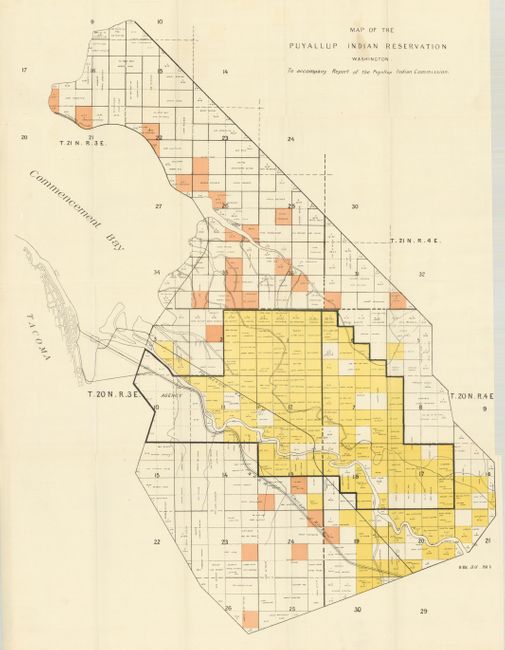 Map of the Puyallup Indian Reservation Washington To Accompany Report of the Puyallup Indian Commission