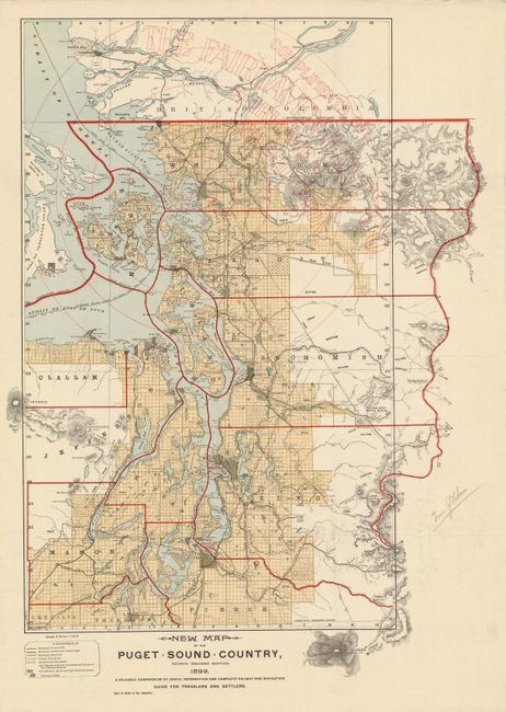 New Map of the Puget Sound Country.  Fourth Revised Edition
