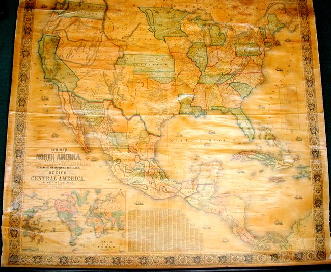 New Map of the Portion of North America, Exhibiting the United States and Territories, The Canadas, New Brunswick, Nova Scotia, and Mexico also Central America, and the West India Islands. Compiled from the Most Recent Surveys and Authentic Sources