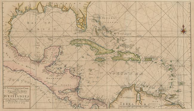 A New and Correct Large Chart of the Tradeing Part of the West Indies